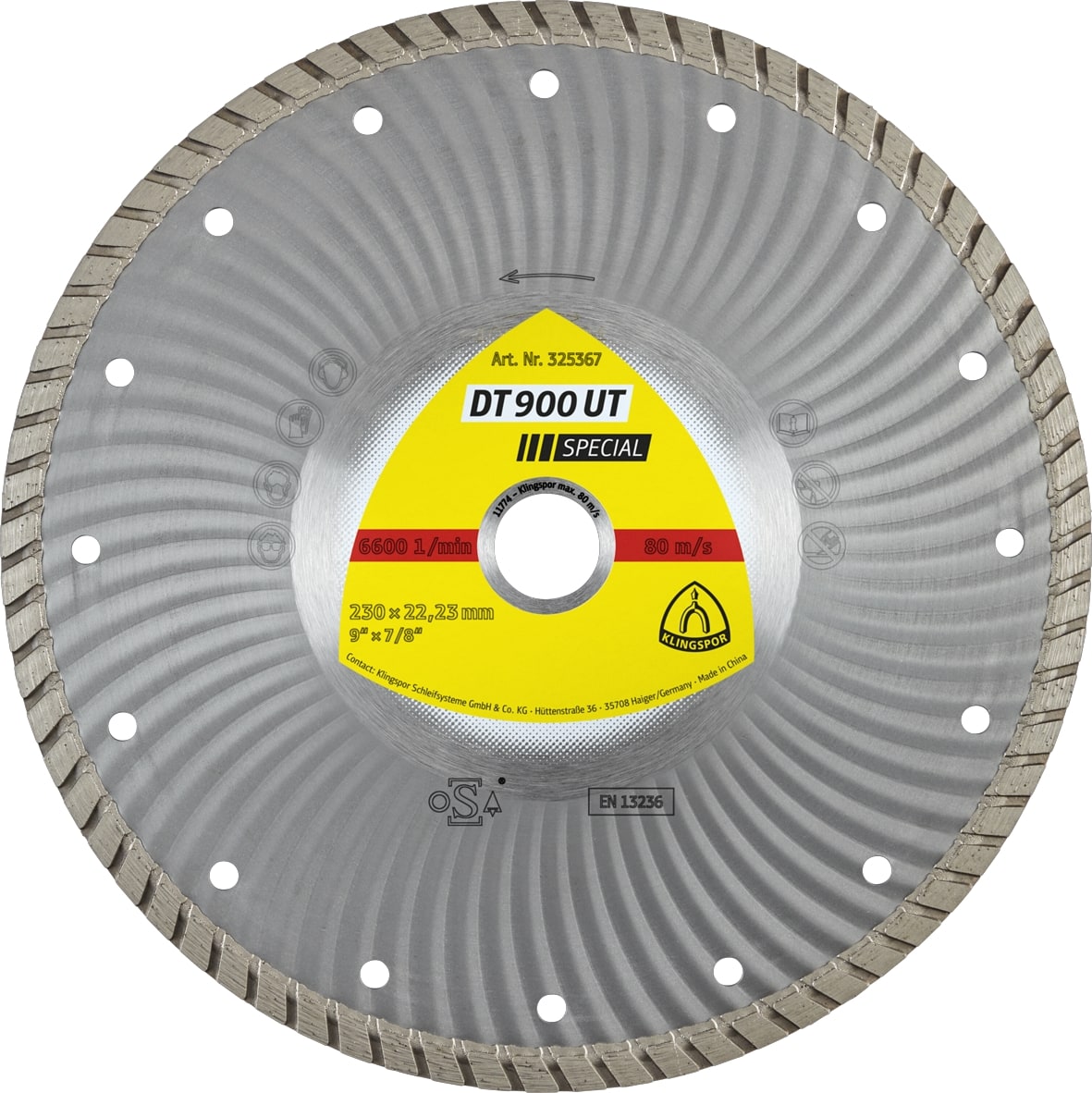 KLINGSPOR Diamanttrennscheibe DT 900 UT Special, 100 x 16 / 22,23