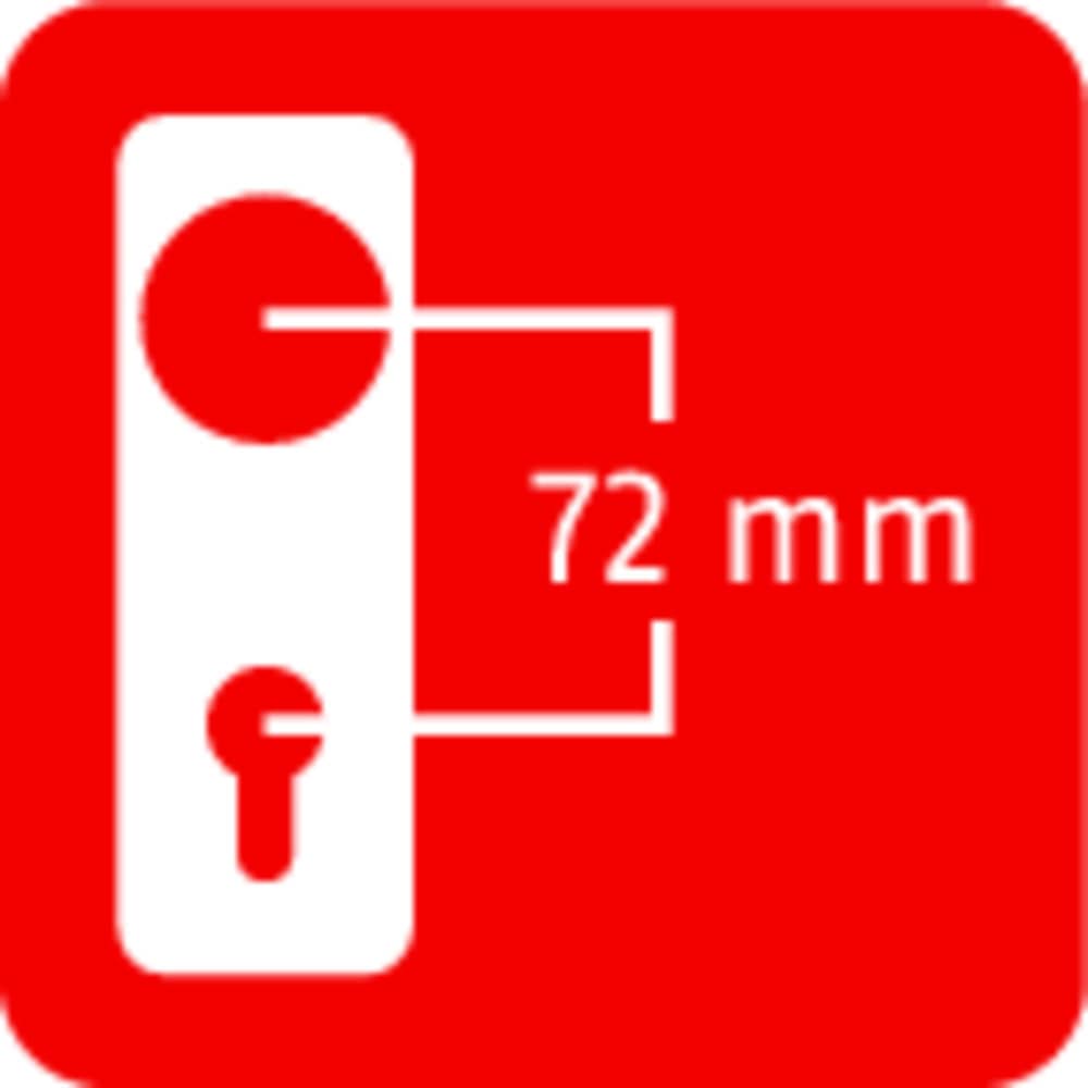 ABUS Schutz-Drückergarnitur mit Langschild KLT512, eckig, Aluminium, 24790