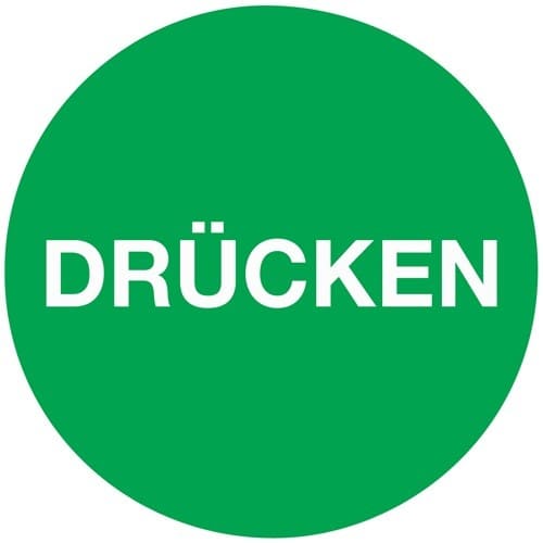 Türaufkleber D.50 mmLxB Drücken Folie selbstkl.
