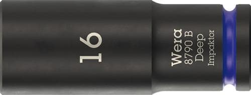 WERA Steckschlüsseleinsatz 8790 B Impaktor Deep 3/8 Zoll 16mm L.63mm WERA