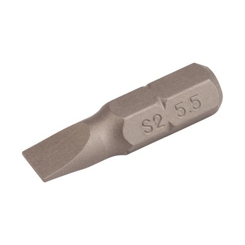 TECWERK Bit f.Schlitzschrauben 5,5mm L.25mm 1/4 Zoll C6,3 Schneidenstärke 1mm TECWERK