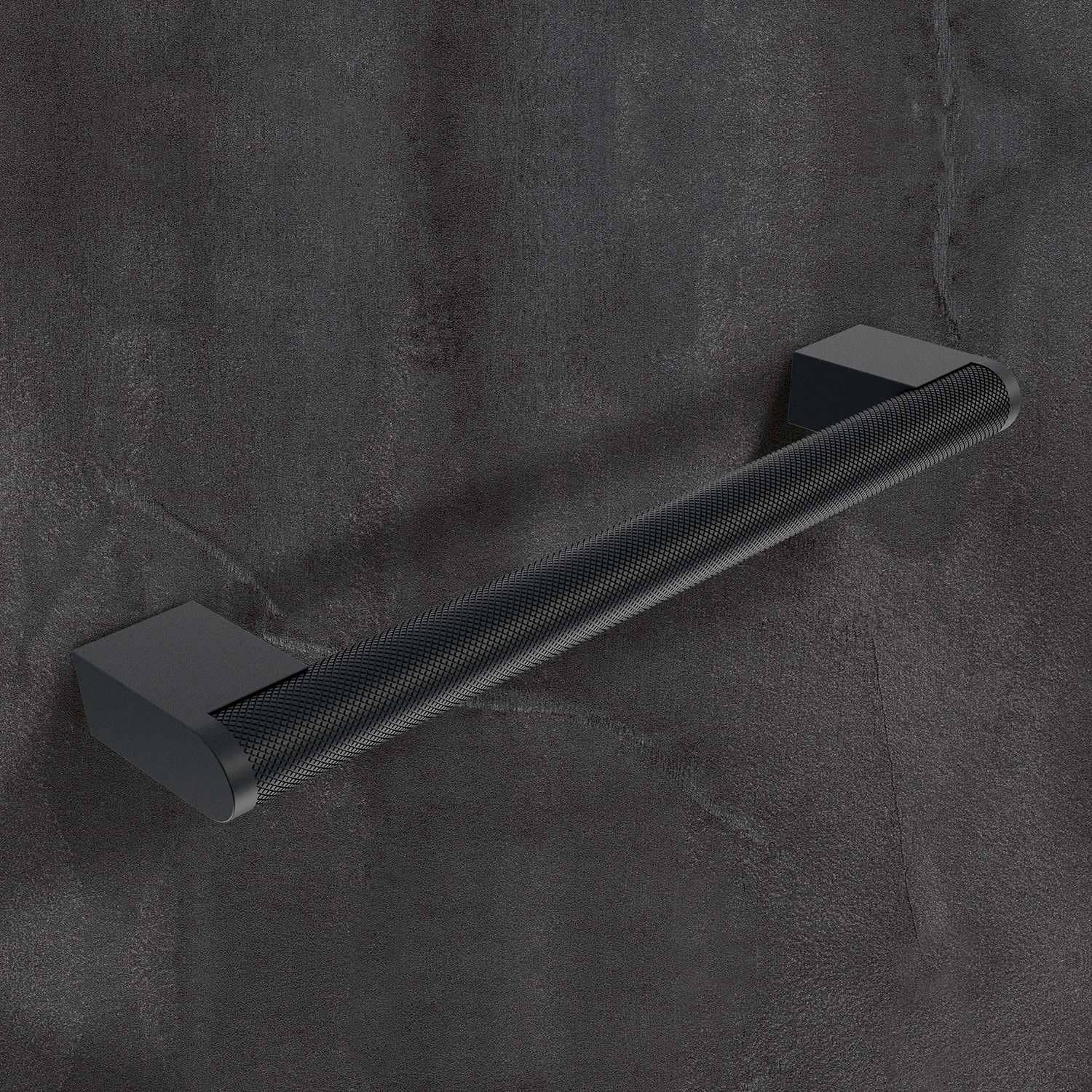 HETTICH Griff Varna, Bohrabstand 448 mm, L 478 mm, B 14.6 mm, H 35.3 mm, Schwarz matt, 9332355