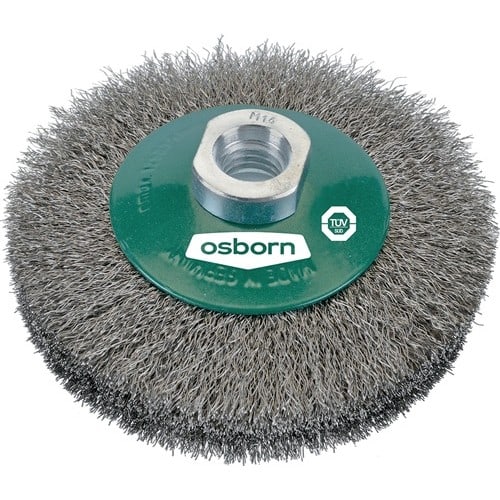 OSBORN Kegelbürste D.100mm Drahtstärke 0,2mm VA 20mm 12500min-¹ OSBORN