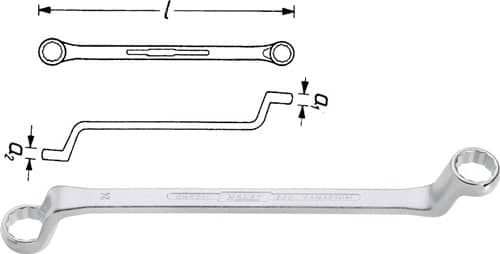 HAZET Doppelringschlüssel 630 14x15mm 240mm HAZET