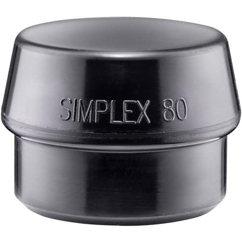 HALDER Schonhammerkopf SIMPLEX Kopf-Ø 80mm Gum.schwarz mittelh.HALDER
