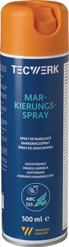 TECWERK Markierungsspray leuchtorange 500ml Spraydose TECWERK