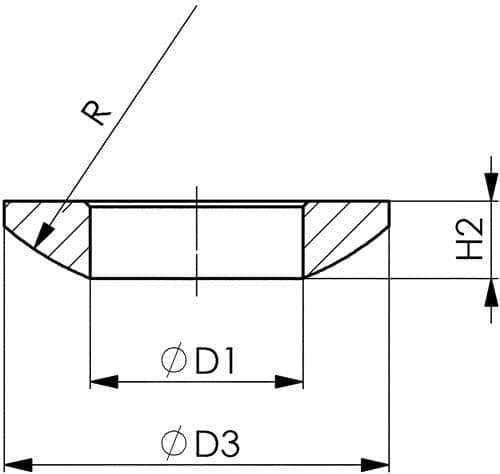 AMF Kugelscheibe DIN 6319C f.Schrauben M42 Bohrungs-D.43mm AMF