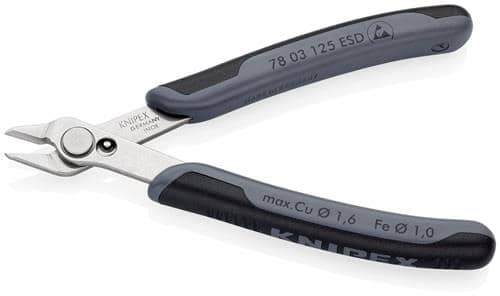 KNIPEX Elektronik-Seitenschneider Super-Knips® L.125mm Form 0 Facette nein pol.KNIPEX