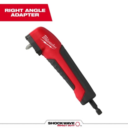 MILWAUKEE 1/4" Aufnahme inkl. 10 Bits SHOCKWAVE Winkelschraubvorsatz RAA