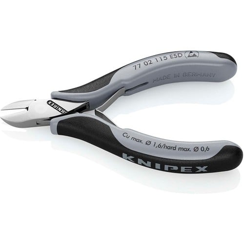 KNIPEX Elektronikseitenschneider L.115mm Form 0 Facette ja,kl.spiegelpol.KNIPEX