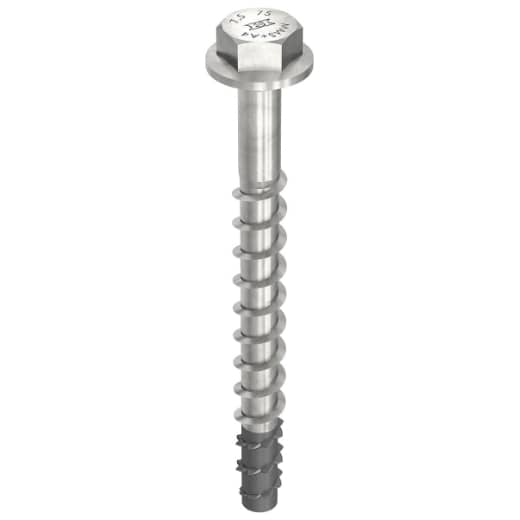 HECO MULTI-MONTI-plus SS A4 7,5 x 85, Sechskantkopf mit angepresster Scheibe, Sechskantkopf, blank, Spitze phosphatiert