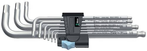 WERA Winkelschraubendrehersatz 3950 PKL/9 9-tlg.Ku.-Halter SW 1,5-10mm lang VA WERA