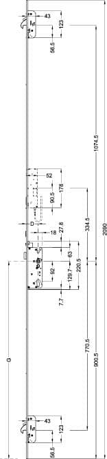 WINKHAUS Automatik Mehrfachverriegelung T-AV4DOR-U2418469L129P/40 A9 92/8 M2LSMC,