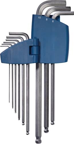 Winkelschraubendrehersatz 9-tlg.Ku.-Halter SW 1,5-10mm lang Kugelk.TECWERK