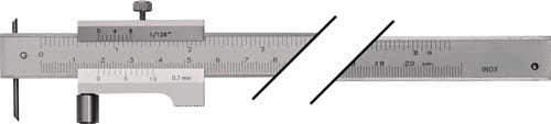 TECWERK Streichmaß 400mm m.Laufrolle TECWERK