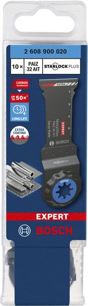 BOSCH EXPERT MetalMax PAIZ 32 AIT Blatt für Multifunktionswerkzeuge, 50 x 32 mm, 10 Stück. Für oszillierende Multifunktionswerkzeuge