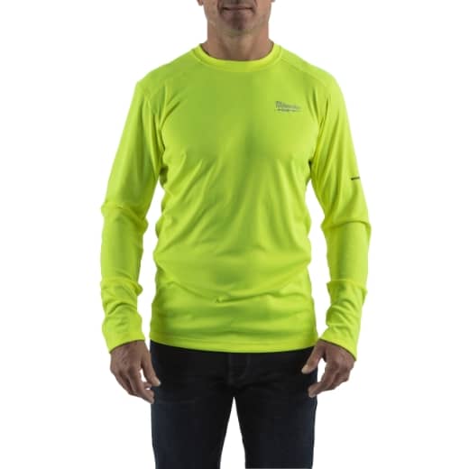 MILWAUKEE Funktions-Langarm-Shirt gelb mit UV-Schutz WWLSYL-L