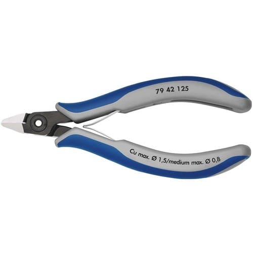 KNIPEX Präzisions-Elektronik-Seitenschneider L.125mm Form 4 Facette nein pol.KNIPEX
