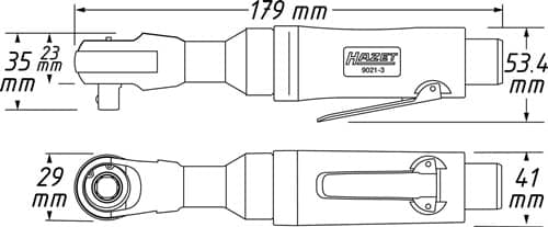 HAZET Druckluftratschenschrauber 9021-3 10mm (3/8Zoll) A4-kt.35 Nm HAZET