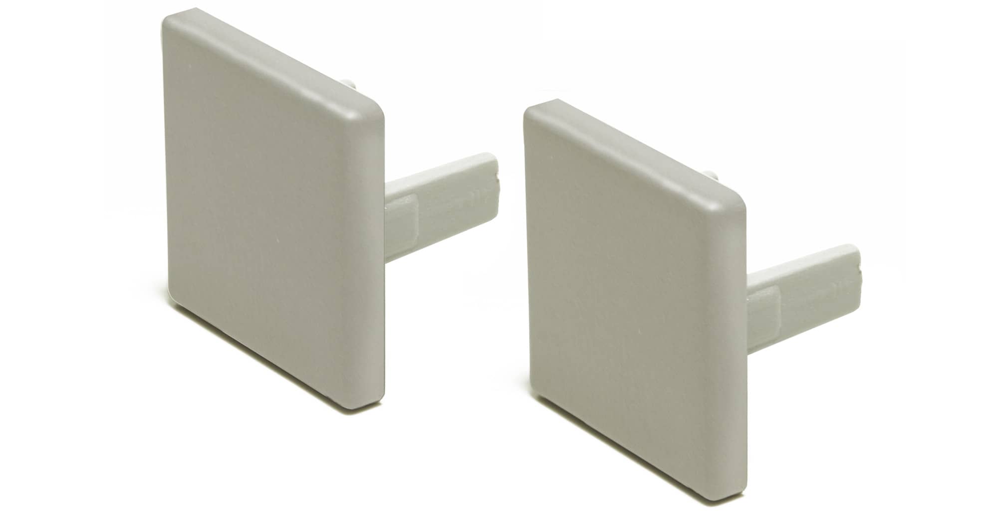 L&S Endkappenset und Befestigung (2 Stück) aluminium