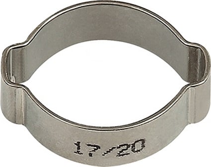 RIEGLER Schlauchklemme 2-Ohr VA 1.4301 (W4) Spannber.17-20mm 50St./Beutel RIEGLER