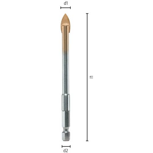 ALPEN Glasbohrer D.10mm kugelgestrahlt ALPEN