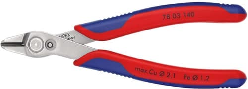 KNIPEX Elektronikseitenschneider Super-Knips® INOX L.140mm Facette nein pol.