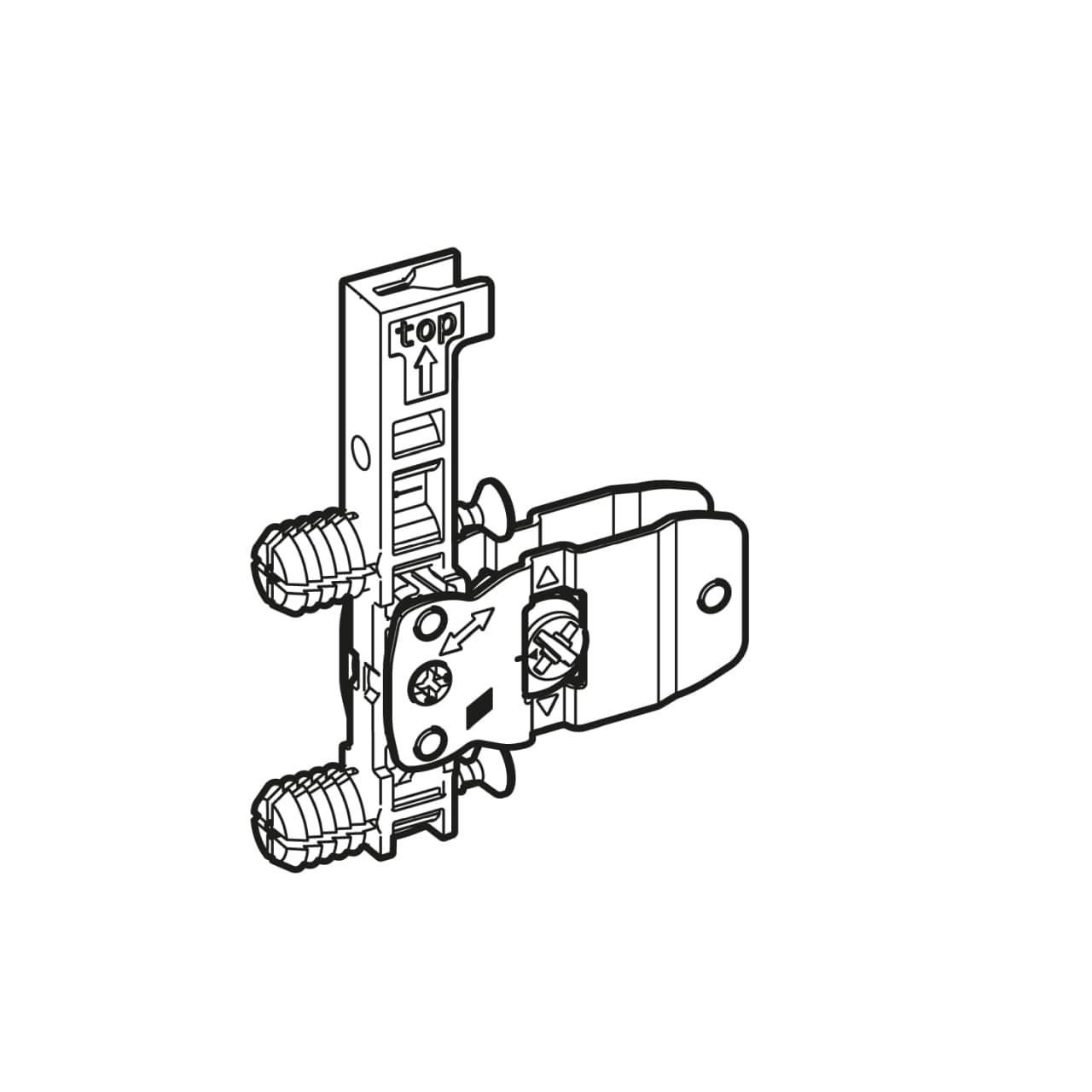 HETTICH AvanTech YOU Frontbefestigung für Zarge, Höhe 139 mm, zum Einschlagen, 9257885