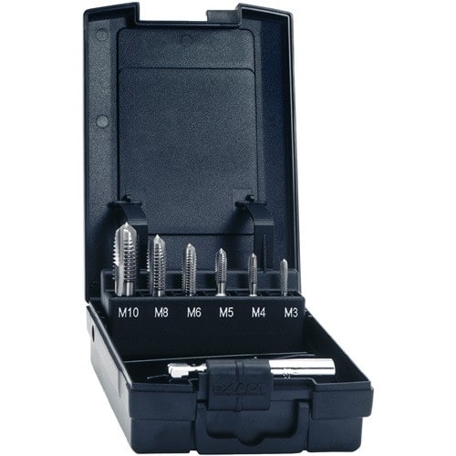 EXACT Gewindebohrerbitsatz DIN 3126 M3-M10 7-tlg.HSSG Ku.-Box EXACT