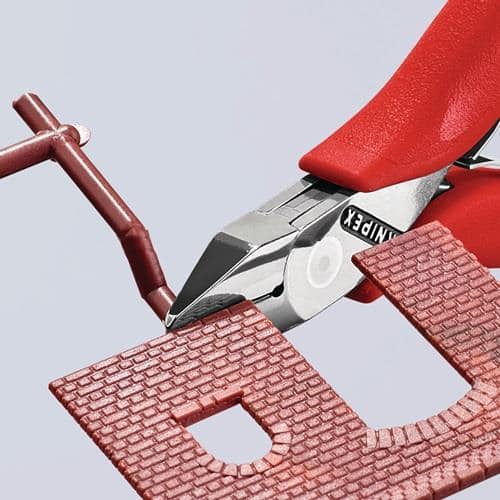 KNIPEX Elektronik-Seitenschneider L.115mm Form 2 Facette nein Ku.-Überzug