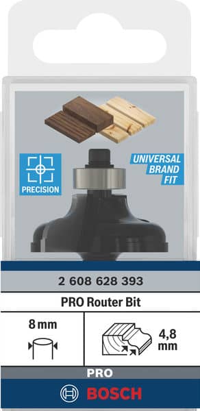 BOSCH Profilfräser A 8 mm, R1 4,8 mm, B 11 mm, L 14,3 mm, G 57 mm