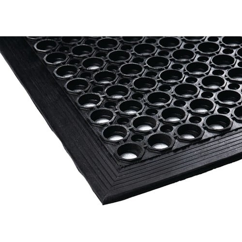 Anti-Ermüdungsmatte B.0,9m L.1,5m D.12mm schwarz NR/SBR o.Gewebeeinlage