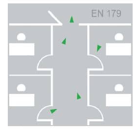 Fluchtrichtung EN179
