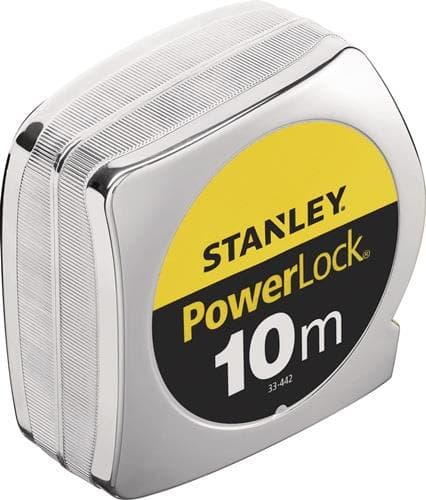 STANLEY Taschenrollbandmaß PowerLock® L.10m B.25mm mm/cm EG II Ku.Clip lose
