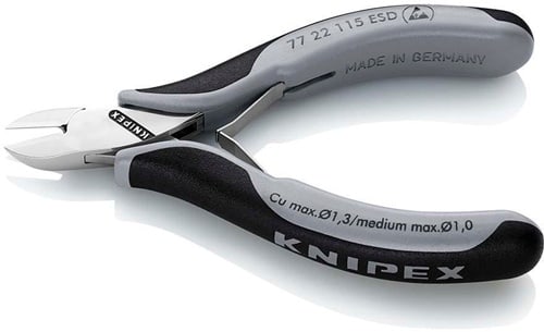KNIPEX Elektronikseitenschneider L.115mm Form 2 Facette nein spiegelpol.KNIPEX