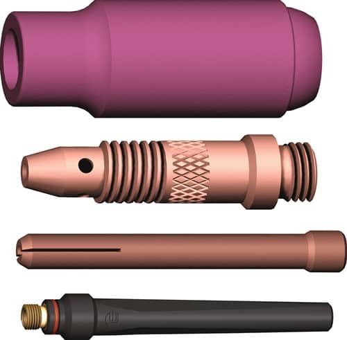 A.BINZEL TIG-Zubehör-Set 4-tlg.in Ku.-Box WE 2,4mm ABITIG 17,18,26 A.BINZEL