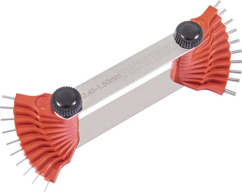 TECWERK Düsenlehre 1,5-3,0mm Stiftanzahl 16 St.TECWERK