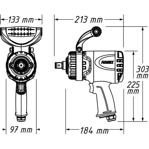 HAZET Druckluftschlagschrauber 9013TT 20mm (3/4Zoll) A4-kt.2170 Nm HAZET