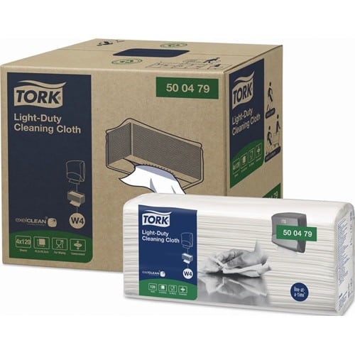 TORK Putztuch TORK 500479 L.ca.415 mmxB.ca.355mm weiß 1-lagig 4 Pk.m.je 120 Blätter