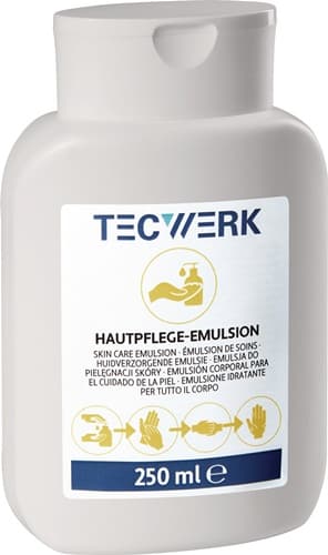 TECWERK Hautpflege-Emulsion 250ml silikonfrei,leicht parfümiert 24 TECWERK