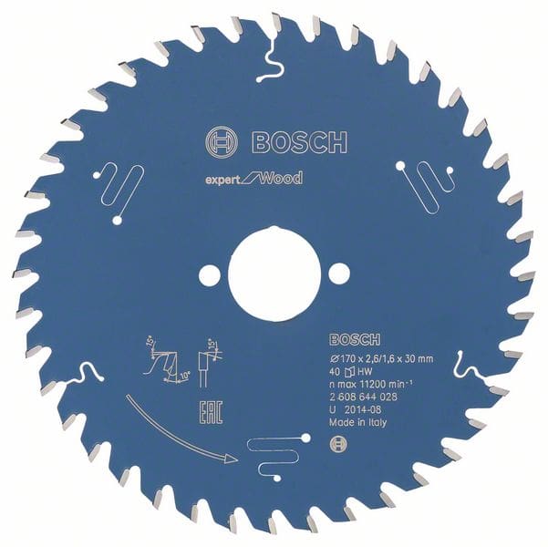 BOSCH Kreissägeblatt Expert for Wood, 170 x 30 x 2,6 mm, 40