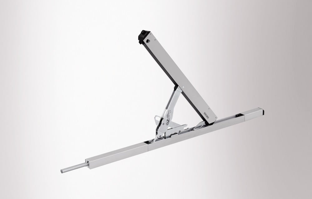 GEZE Schere OL320, mit gleitendem Flügelbock, Aluminium, 128211