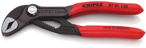 KNIPEX Wasserpumpenzange Cobra® L.125mm Spann-W.27mm pol.Ku.-Überzug KNIPEX