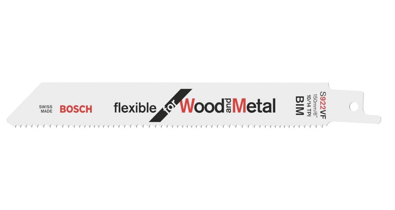 BOSCH Säbelsägeblatt S 922 VF, Flexible for Wood and Metal, 5er-Pack