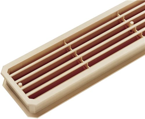 Badezimmerlüftung Länge 452 mm Breite 92 mm Ecken gerade