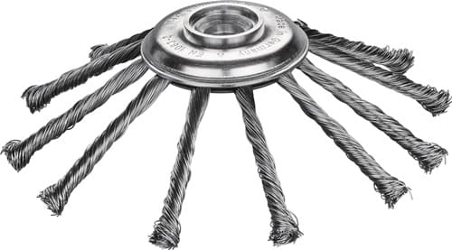 LESSMANN Rundbürste ZKM Drahtstärke 0,50 mm,36 Zöpfe Stahldraht STH 12mm