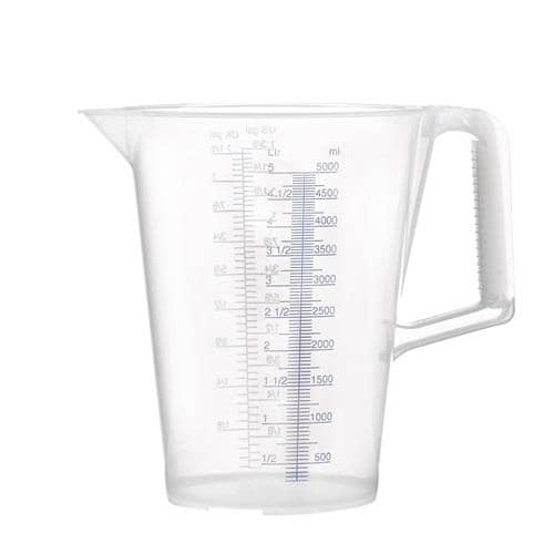 PRESSOL Messbecher 5l blau bedruckte Skala PP PRESSOL