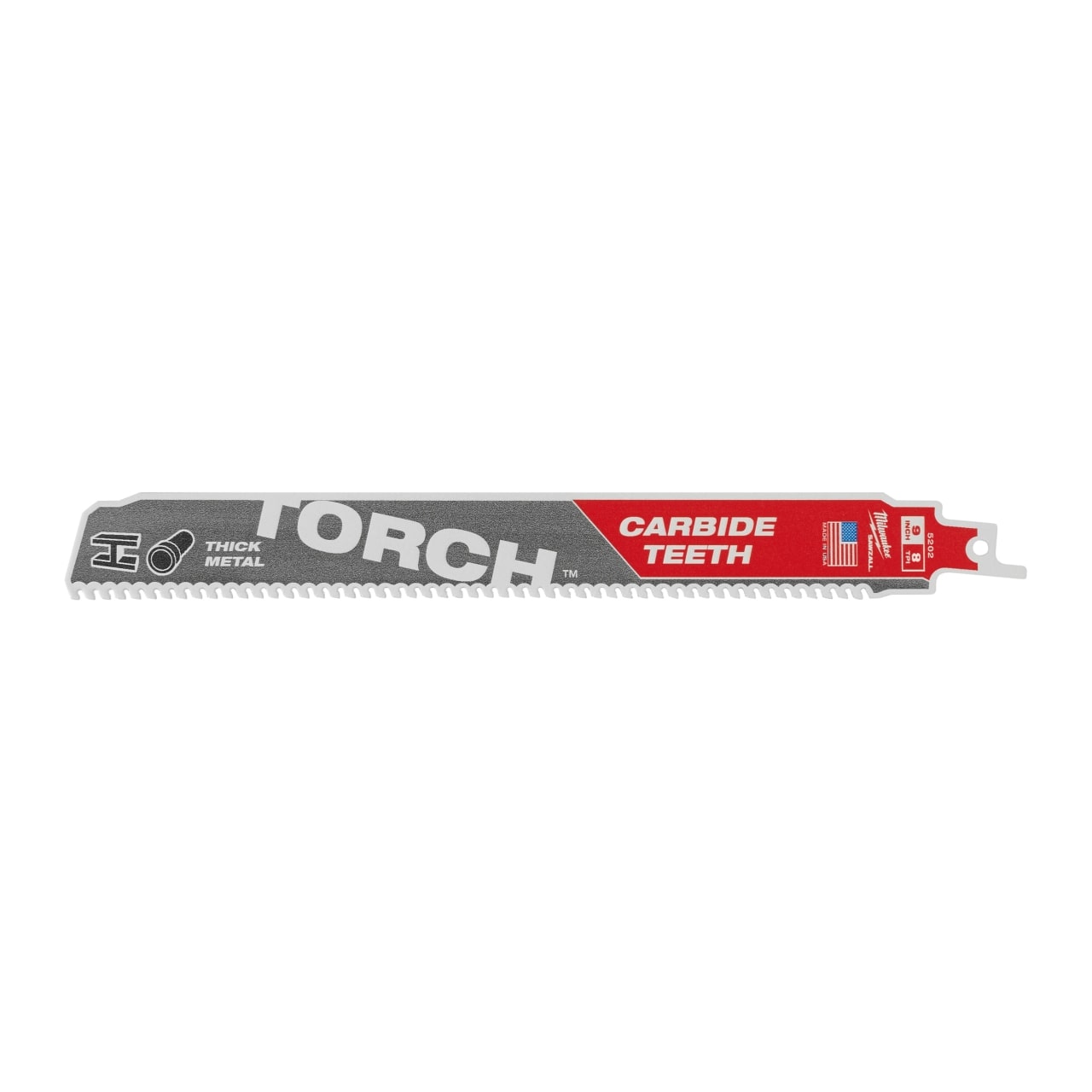 MILWAUKEE 230 x 3,2 mm (8 TPI) Säbelsägeblatt Metall THE TORCH HM-bestückt