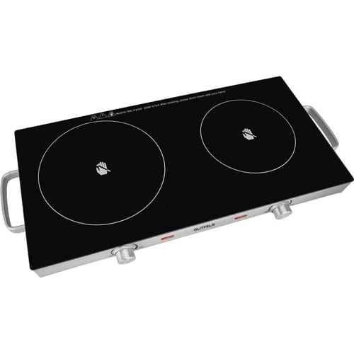 GUTFELS Glaskeramik Doppel‐Kochplatte COOK 4010 1800 W,1000 W ,stufenlos GUTFELS
