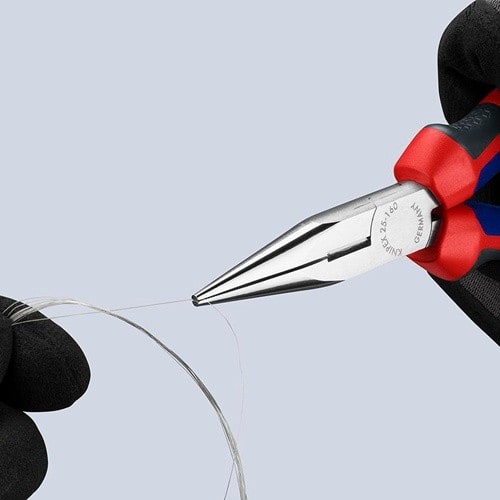 KNIPEX Flachrundzange L.160mm flach/rund ger.Mehrkomp.-Hüllen KNIPEX